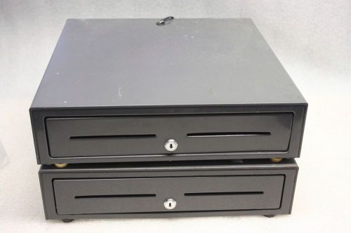 2 x POS Grey Cash Drawer with Insert - No Keys