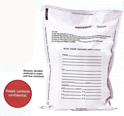 Bank Deposit Tamper Proof Bags Opaque Pack of 500 bags