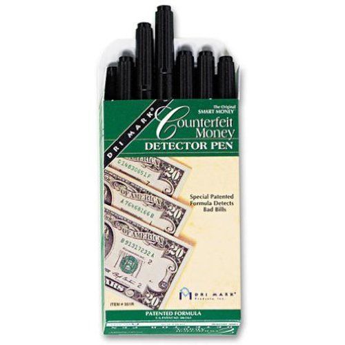 Counterfeit bill detector pens one dozen markers u.s. currency highly effective for sale