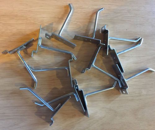 4&#034; Inch Chrome Gridwall Grid Slatgrid Hook Panel Display Peg Lot 36 New &amp; Used