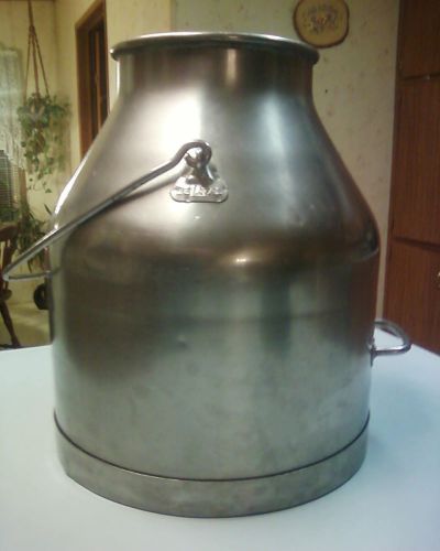 VINTAGE DELAVAL 5 GALLON STAINLESS STEEL MILK CAN PAIL BUCKET GOAT MILK PAIL