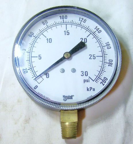 Marshalltown (marsh) 90603 gauge 0 - 30 psi 15 - 200 kpa 3-1/2&#034; d 1/4 npt for sale