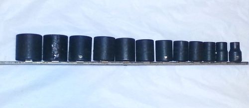 Set Snap-On 12 pc Shallow Metric Impact Socket Set IMF 320-100A 1 - 5/16 Drive