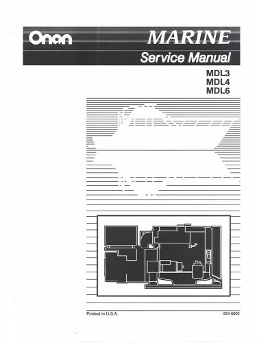 Onan marine mdl3 mdl4 mdl6 generator service manual for sale