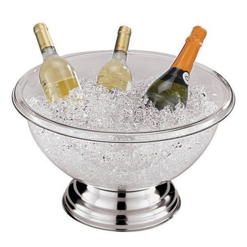 16 Quart Polycarbonate Punch Bowl with Stainless Steel Base