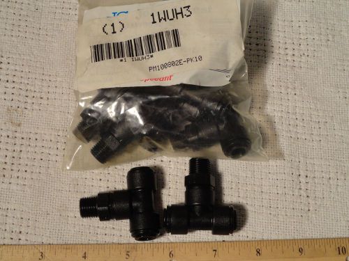 LOT OF 10 John Guest PM100802E Swivel Branch Tee 8mm Tube OD BLACK 1WUH3 Acetal