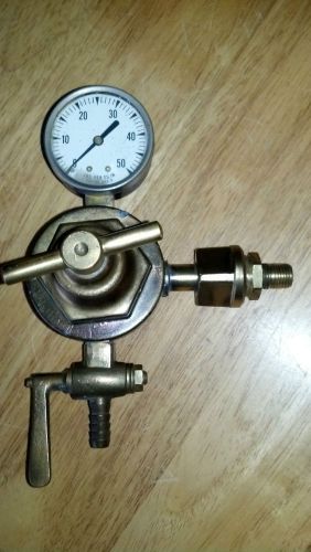 VTG BRASS  Regulator Bastian Blessing Co. USA 0-50 Gauge