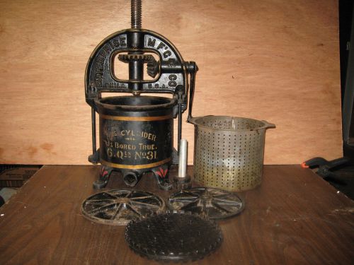 ALL ORIGINAL ENTERPRISE 6QT FRUIT CIDER WINE PRESS SAUSAGE STUFFER LARD