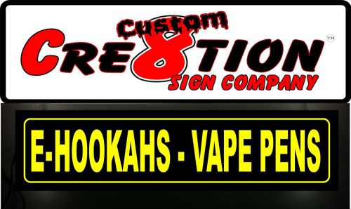 LED Light Box Sign - Vapor E-HOOKAHS &amp; VAPE PENS - Neon/Banner alt 46&#034;x12&#034;