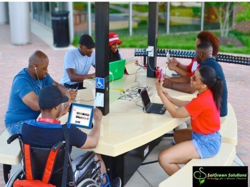 Solar powered smart table - charge laptops, mobile phones, tablets grid free!!! for sale