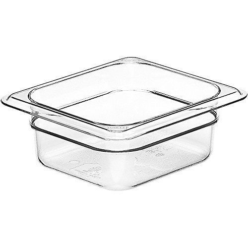 Camwear Food Pan  Plastic  1/6 Size  2-1/2 Deep  Polycarbonate  Clear  Nsf (6 Pi