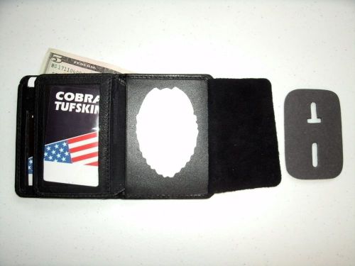 Badge ID Wallet Universal Heart Recessed Cut Out Blackinton B-296 Bi-Fold CT-10