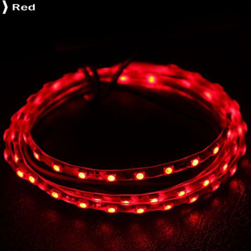 DC 12V 90cm 90 SMD 1210 LED Flexible Waterproof Car Strip Light Lights Red