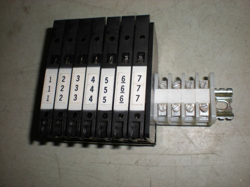 Lot of (7) Allen Bradley Bulletin 1492 Style H - DIN Rail Mounted Fuse Blocks