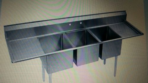 Elkay 3 bowl compartment sink 3c16x20-2-18x for sale