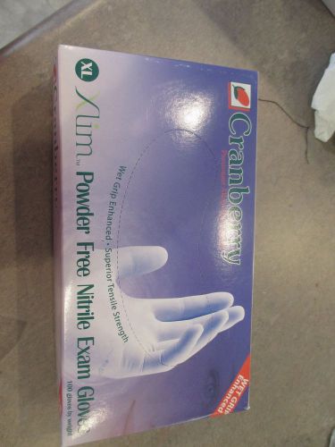 200-Cranberry Powder Free Nitrile Exam Gloves XL