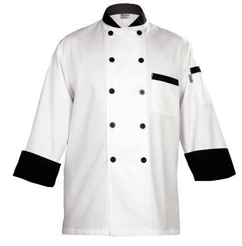 Chef Works BBTR Dijon Basic Chef Coat  White  Small