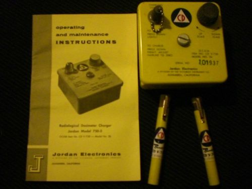 COLD WAR CDV-750 DOSIMETER PENS CHARGER JORDAN CDV-750