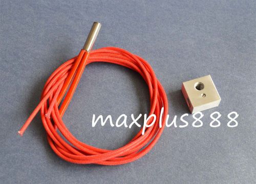 5*Heat Block + 5*Heater Cartridge for 3D Printer Makerbot Reprap MK7/MK8 Hot End