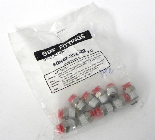 NEW LOT OF 10 SMC KQH07-35S-X2 1/4&#034; FITTINGS