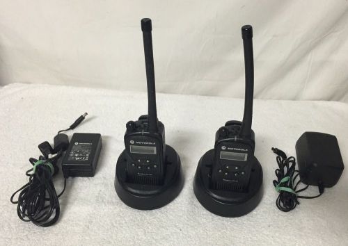 PAIR of Motorola Radius CP125 Two Way VHF Radios w 2 Chargers