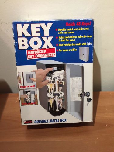 New key box holds 48 keys motorized key organizer metal box 4210 magnif for sale