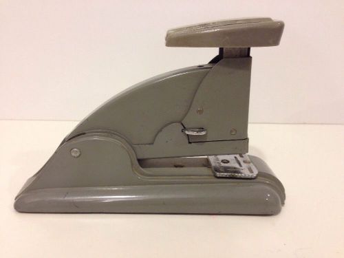 Vintage 1960s SWINGLINE Art Deco Industrial Era Steel Speed Stapler USA Gray