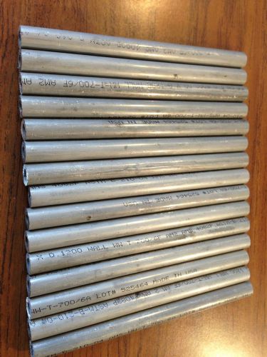 Aluminum round Tubing 6061 - 1/2&#034; OD x .120&#034; wall x 6.5&#034; (15pcs) lathe mill