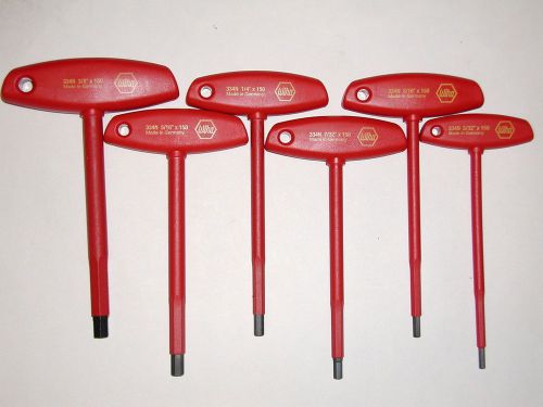 Wiha 6 Pc Insulated T-Handle Inch Hex Tool Set 33490