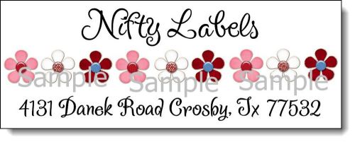 RED FLOWER POWER #16 LASER RETURN ADDRESS LABELS