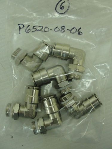 New camozzi, male swivel elbow, p6520-08-06, 1/2&#034; tubing, 3/8&#034; nptf, (lot of 6) for sale