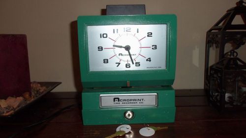 Acroprint 125NR4 Time Clock Recorder Punch Puncher Employee