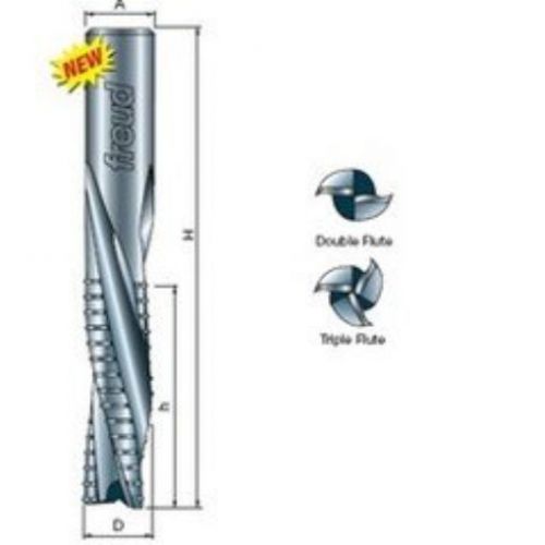 Freud 76-610 1/2-inch diameter by 1-5/8-inch height 3 flute chip breaker down sp for sale