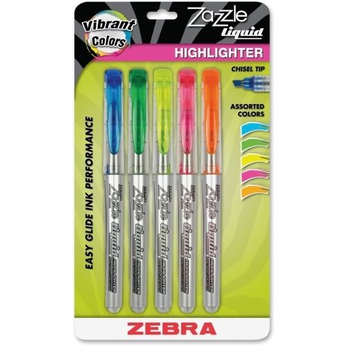 Zebra pen z-hl 77005 highlighter - chisel - assorted - 5 / pack - zeb77005 for sale