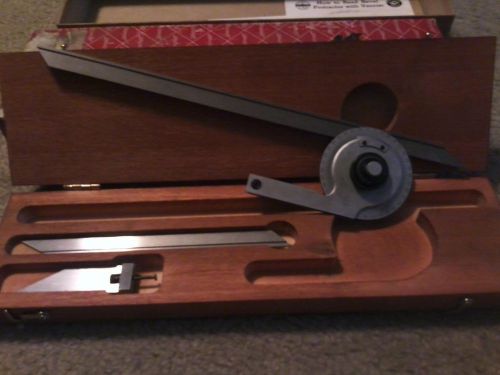 STARRETT PRECISION VERNIER PROTRACTOR C359 UNIVERSAL BEVEL 12&#034;