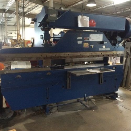 Mercury 55 ton x 8&#039; mechanical press brake w manual backgauge, 2&#039; horn extension for sale