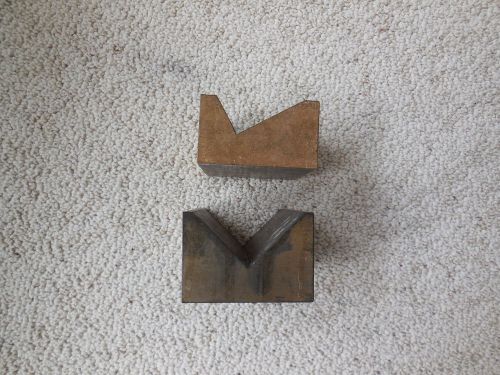 Pair Of MAGNETIC TRANSFER V-BLOCKs, 45&#039; 30&#039; TOOLMAKER, , MACHINIST Tool GRINDER