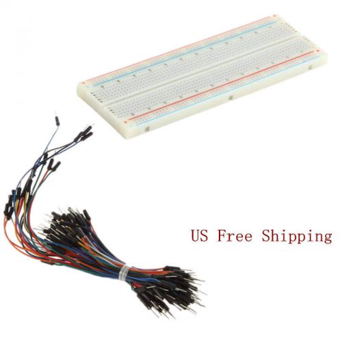 Mb-102 830 point prototype pcb breadboard+65pcs jump cable wires or for sale