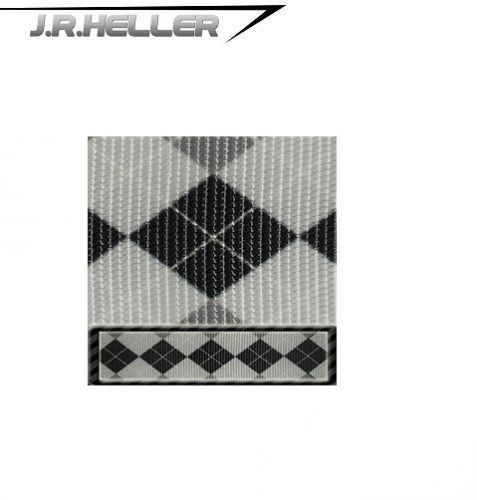 1&#039;&#039; Polyester Webbing (Multiple Patterns) USA MADE! - Arg Blk &amp; Wht  - 1 Yard