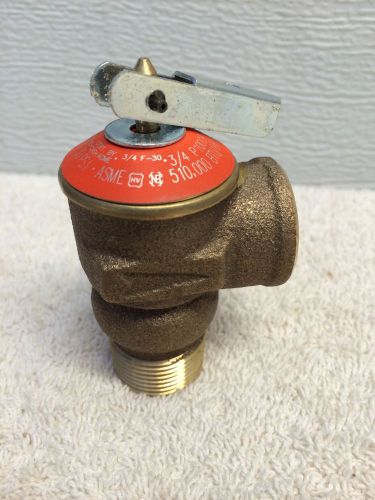 Wilkins p1000-30c pressure relief valve 3/4&#034;m x 3/4&#034; f  510k btu, 30psi for sale