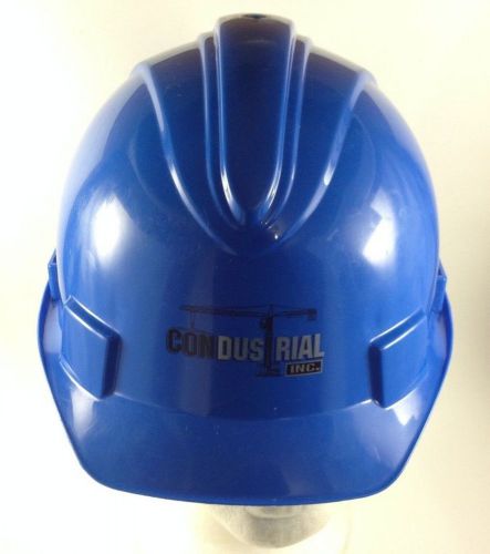 @ condustrial inc hard hat helmet jackson safety blue charger size medium used for sale