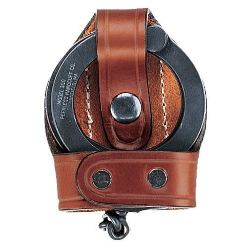 Aker 503a-tp tan leather bikini handcuff case for standard chain link handcuffs for sale