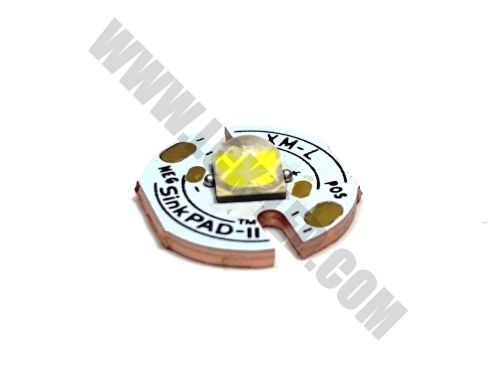 Cree xlamp xm-l2  cool white led on 16 mm sinkpad ii copper round board u3,1a for sale