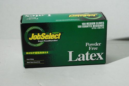 JobSelect from FoodHandler Powder Free Latex Disposable Gloves medium 100 Count