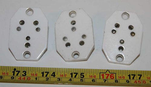 3X - THREE PRONG RADIO CRYSTAL SOCKET / HOLDER - PART AFD 1084