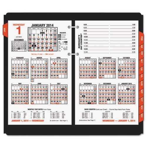 Burkhart&#039;s Day Counter Desk Calendar Refill, 4 1/2 x 7 3/8, White, 2015