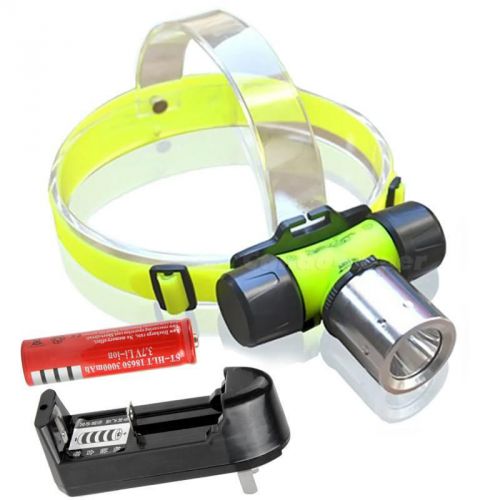 New Waterproof 1800Lm XM-L T6 LED + Battery Diving Headlamp Headlight CS3P