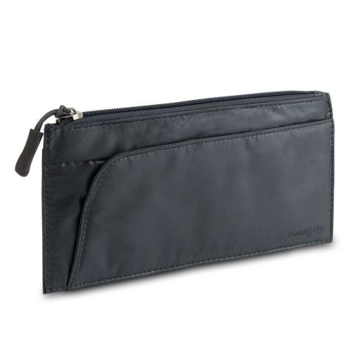 SAFE ID LARGE CREDIT CARD WALLET WITH RFID BLOCKING, DARK GRAY