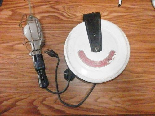 VINTAGE DAYTON 50 FT DROP LIGHT RETRACTABLE REEL CEILING MOUNT