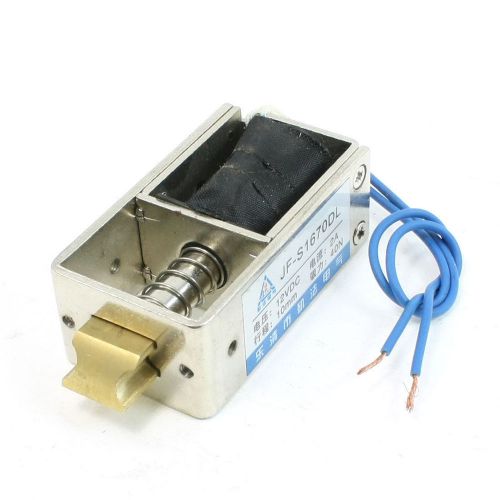 DC 12V 2A 10mm Stroke 40N Force Open Rim Spring Load Door Locked Solenoid